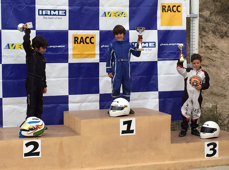 Podiums para los pilotos de Kartingland, en el Campeonato Catal&aacute;n de Karting.